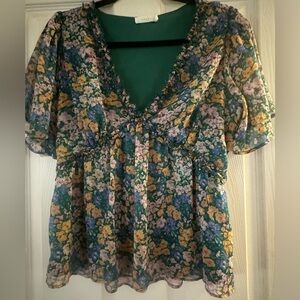 Boho Floral Blouse
